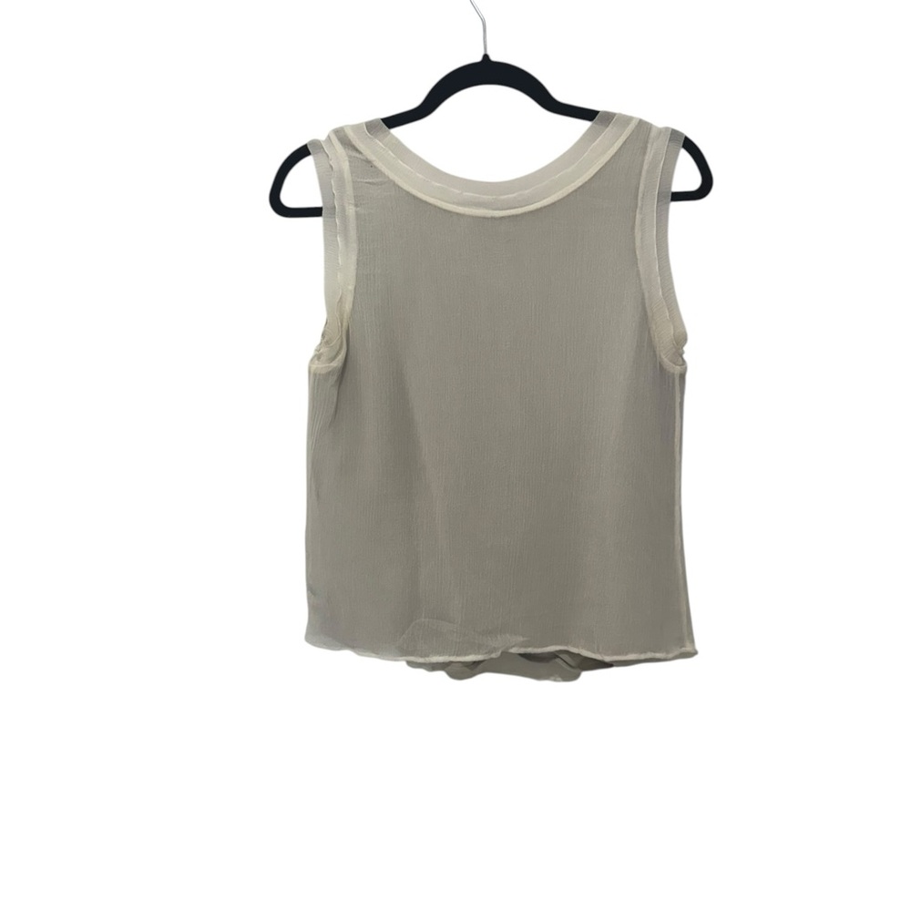 Giorgio Armani Runway Ivory  Sleeveless Top, Size 40 - Picture 2 of 4